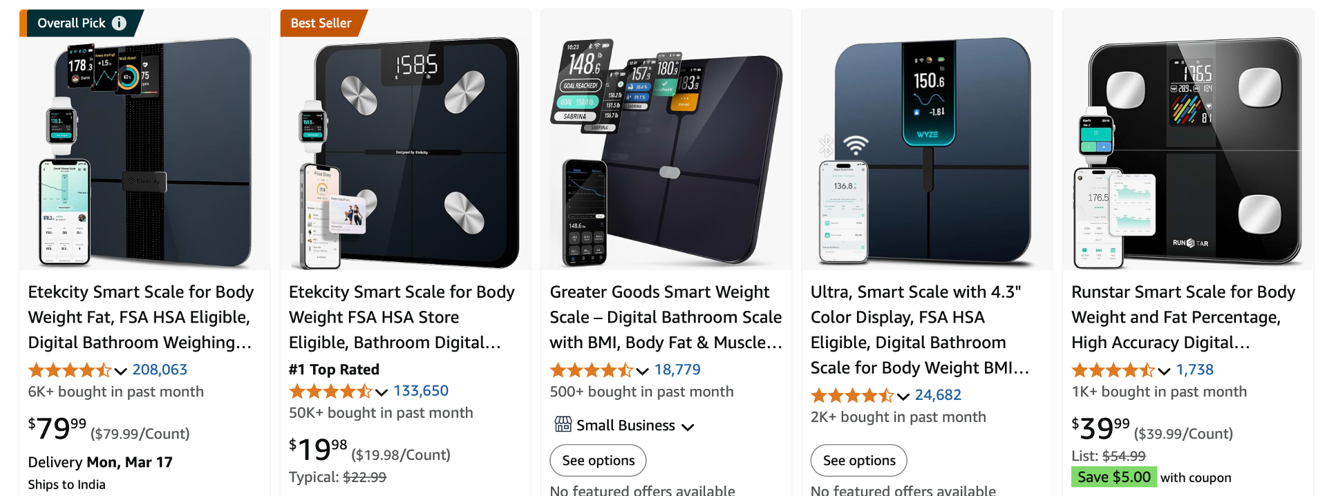 Weighing Machines on Amazon