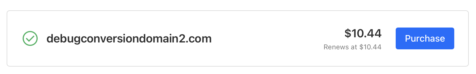 Debug Conversion Domain Sale